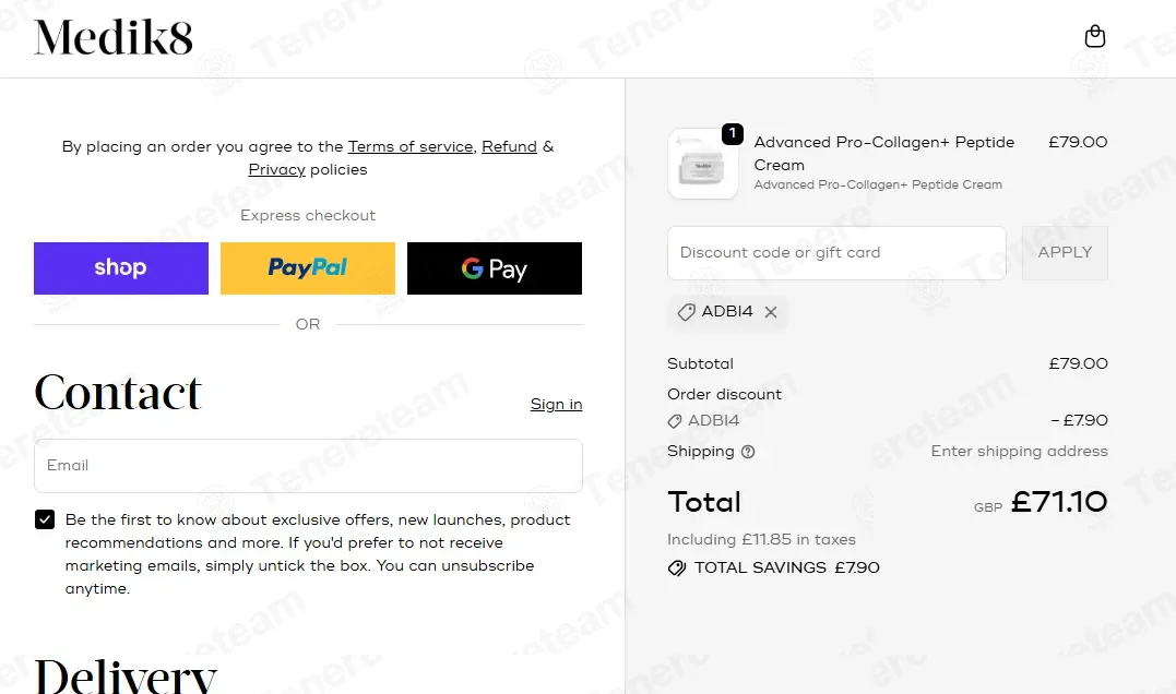 Medik8 coupon code: 10% off with ADBI4. Tested and valid as 6 months ago.