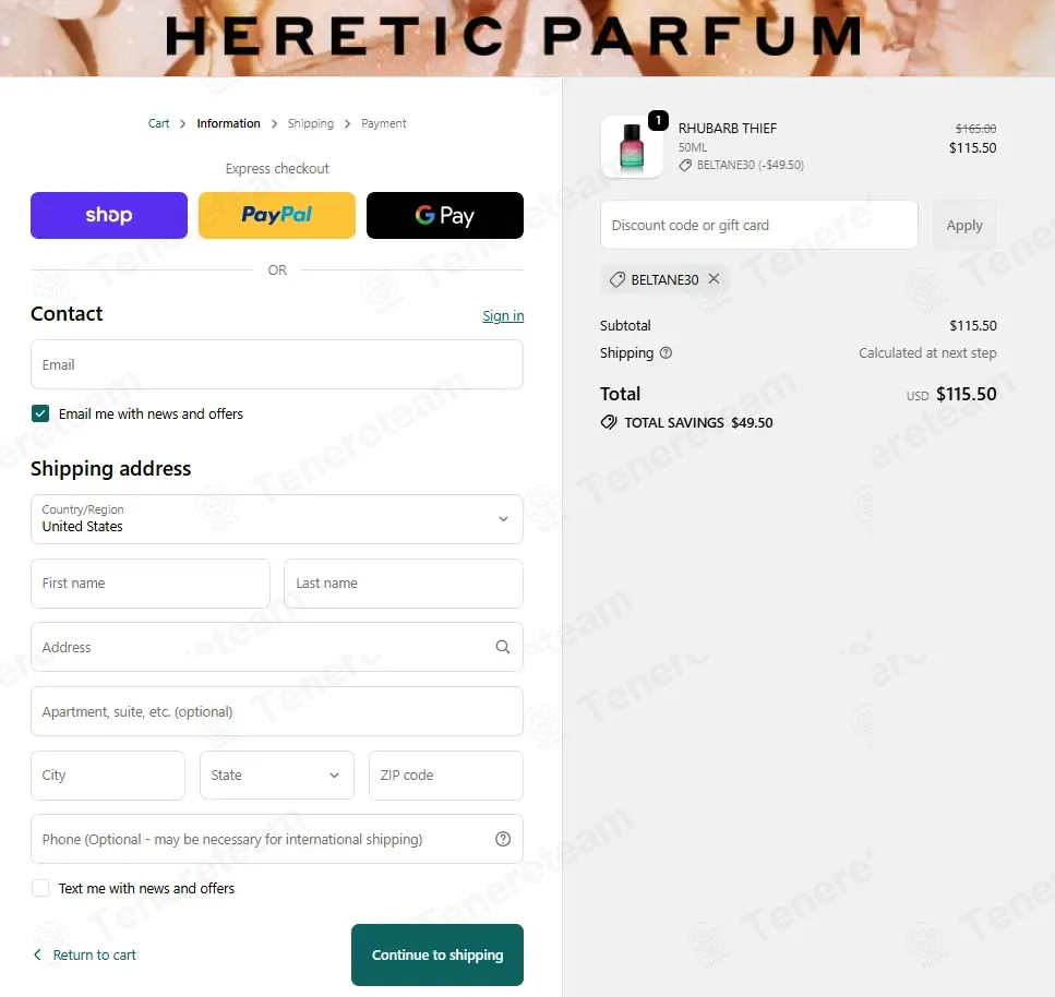 Heretic Parfum coupon code: 30% off with BELTANE30. Tested and valid as 1 month ago.