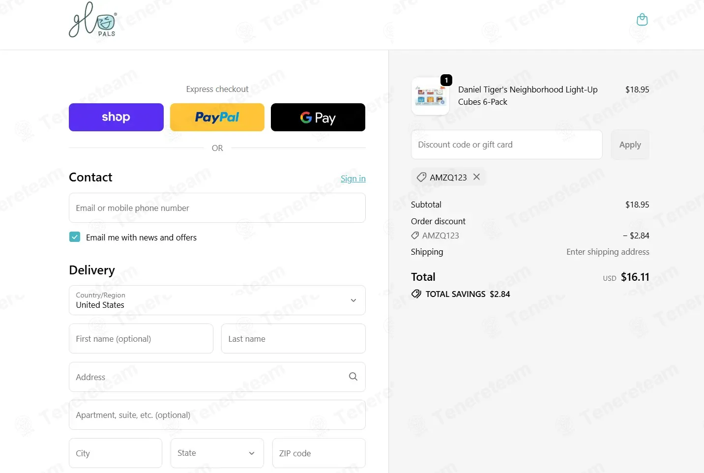 Glo Pals apply coupon code