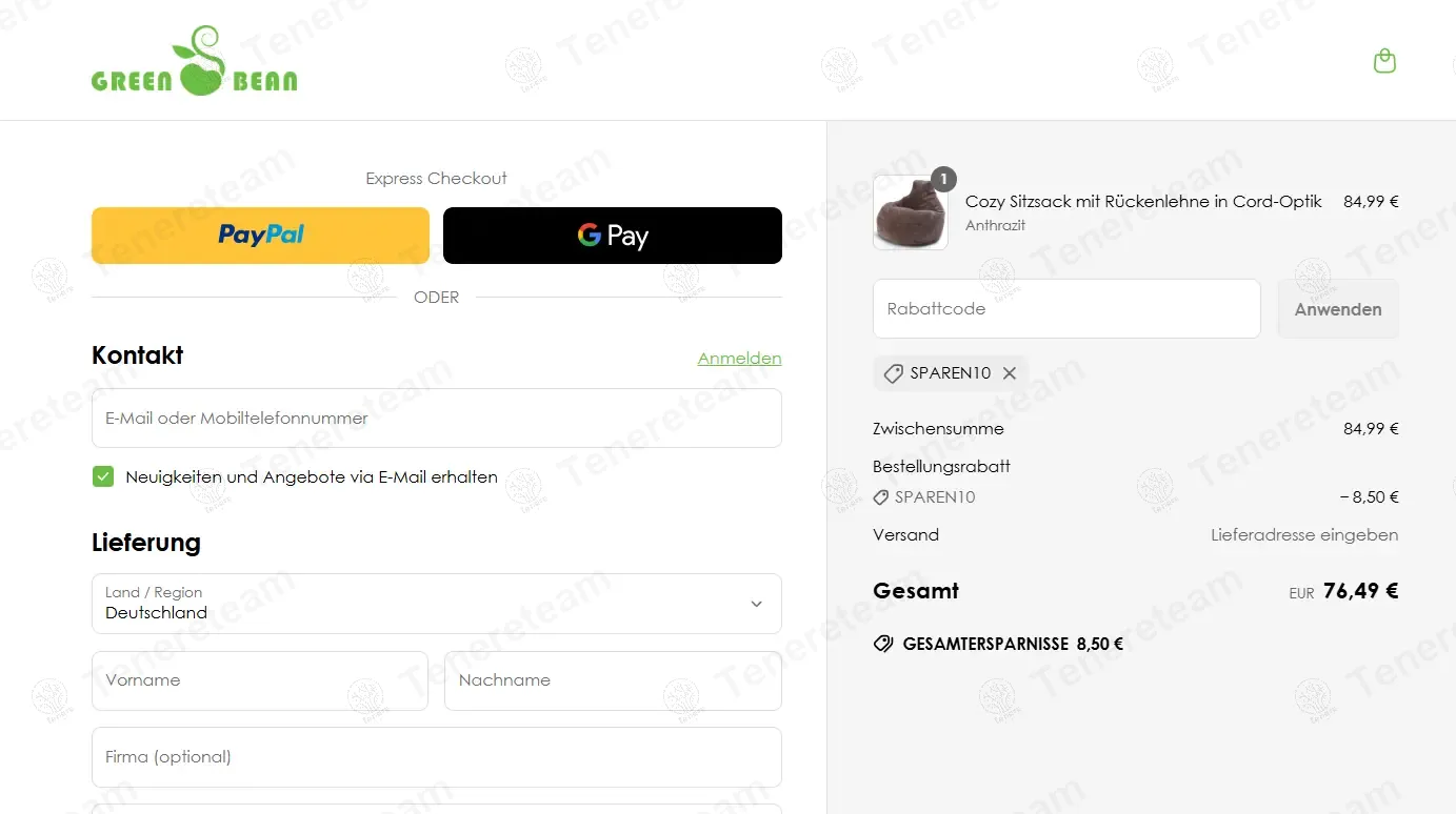 Sitzsack Shop DE coupon code: 10% off with SPAREN10. Tested and valid as 1 year ago.
