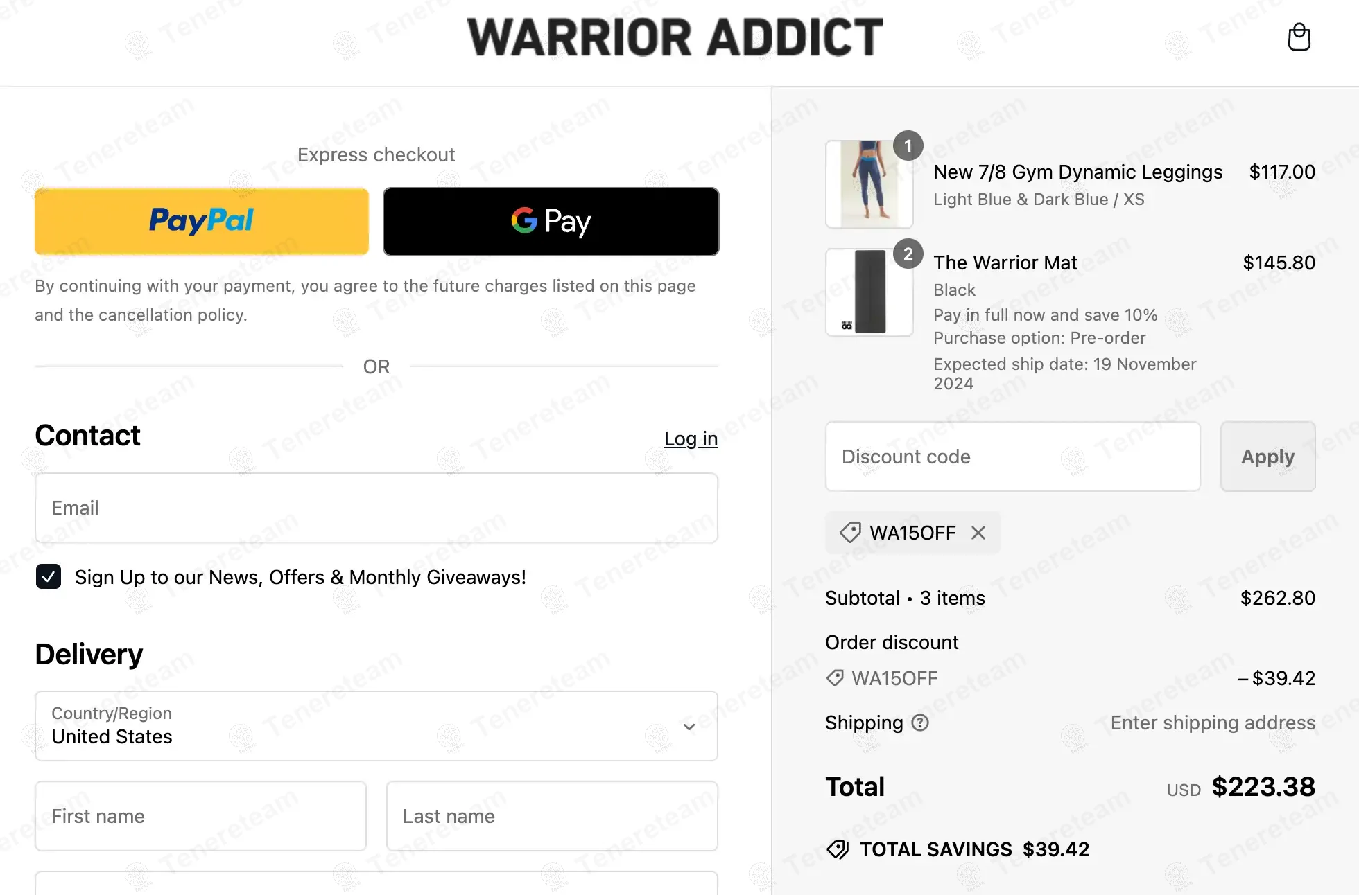 Warrior Addict coupon code: 15% off with WA15OFF. Tested and valid as 1 year ago.