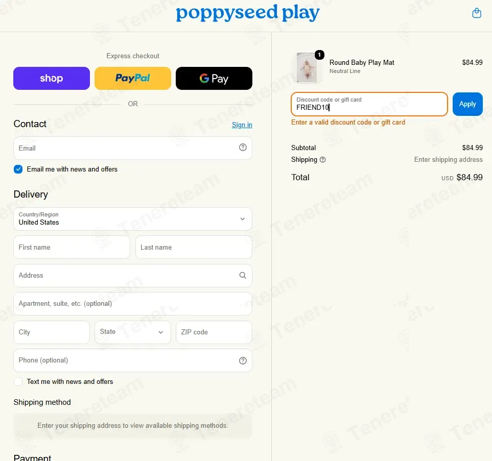 Poppyseed Play coupon code: 10% off with FRIEND10. Tested and valid as 1 month ago.