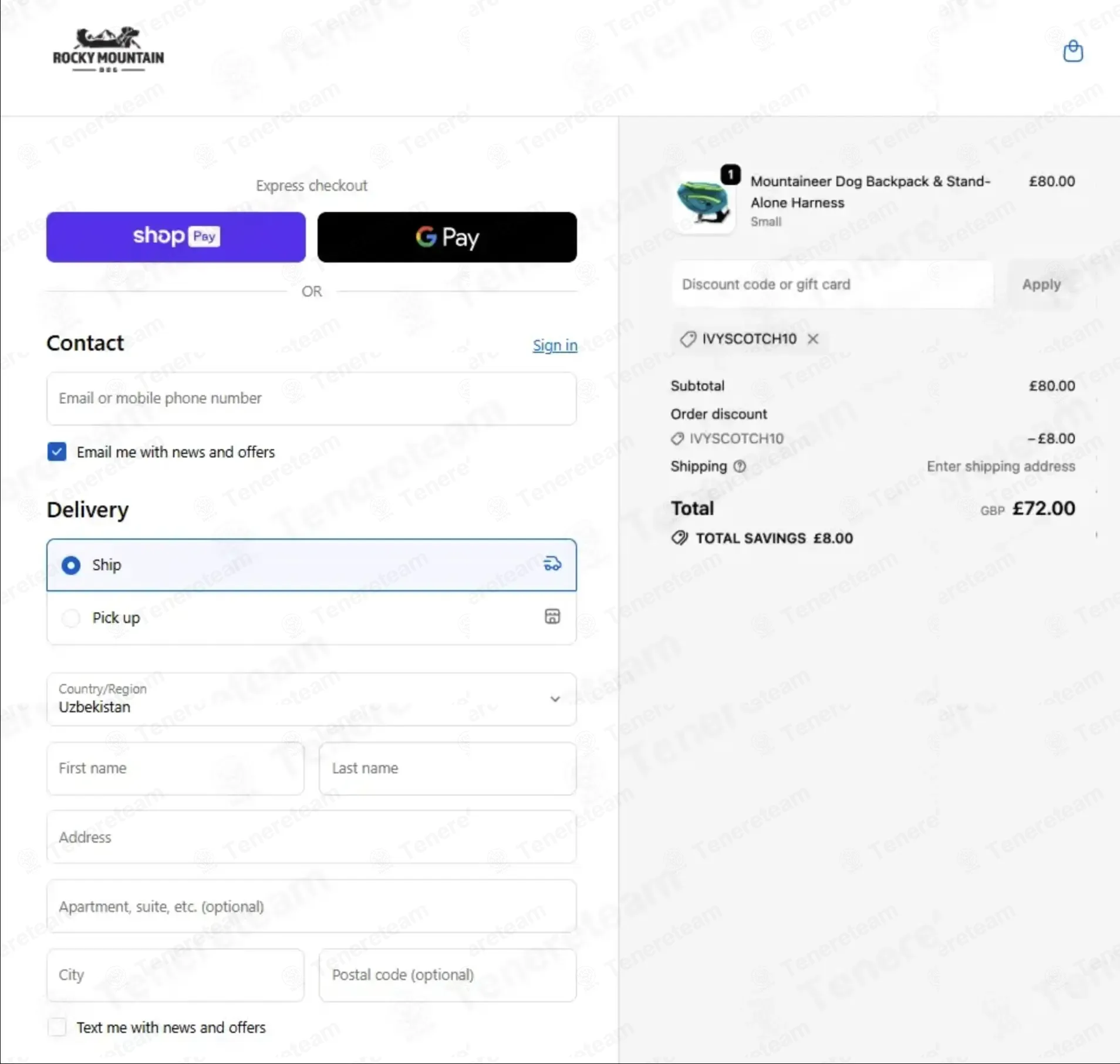 Rocky Mountain Dog coupon code: 10% off with IVYSCOTCH10. Tested and valid as 1 month ago.