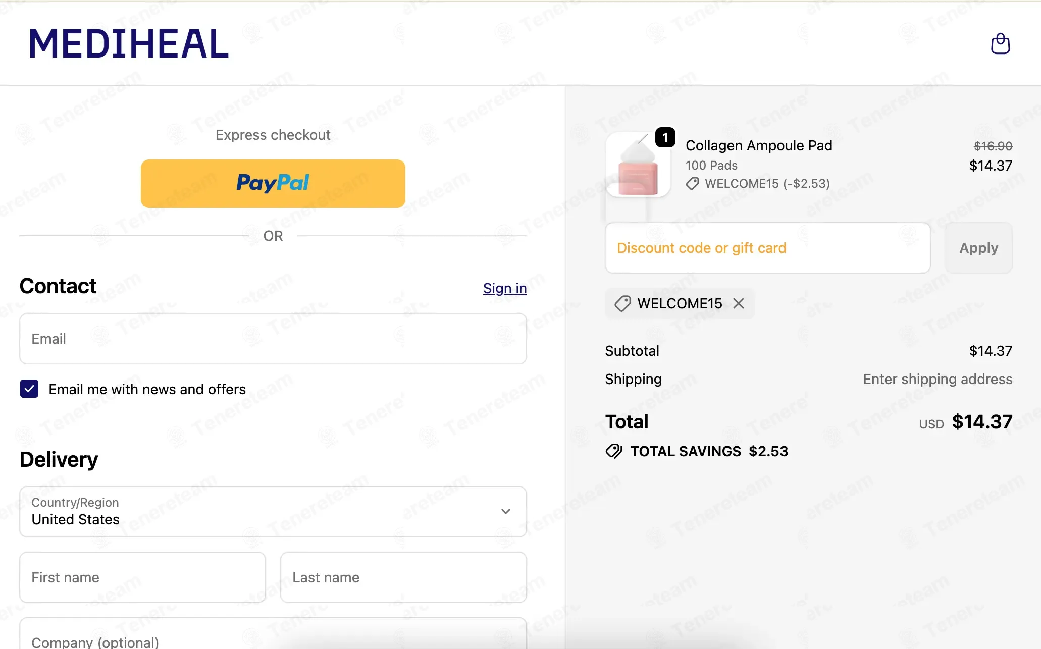 Mediheal Us coupon code: 15% off with WELCOME15. Tested and valid as 6 months ago.
