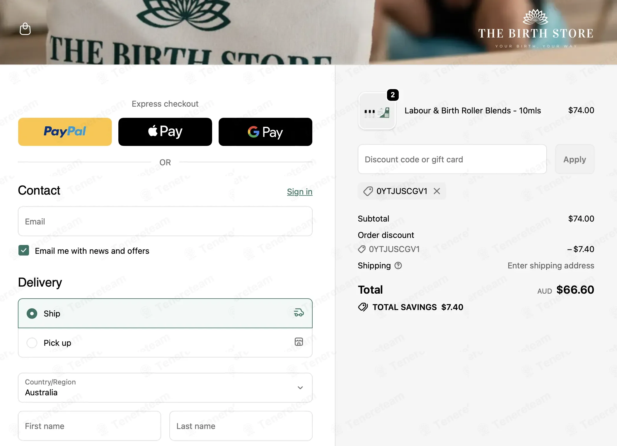 The Birth Store coupon code: 10% off with 0YTJUSCGV1. Tested and valid as 4 months ago.