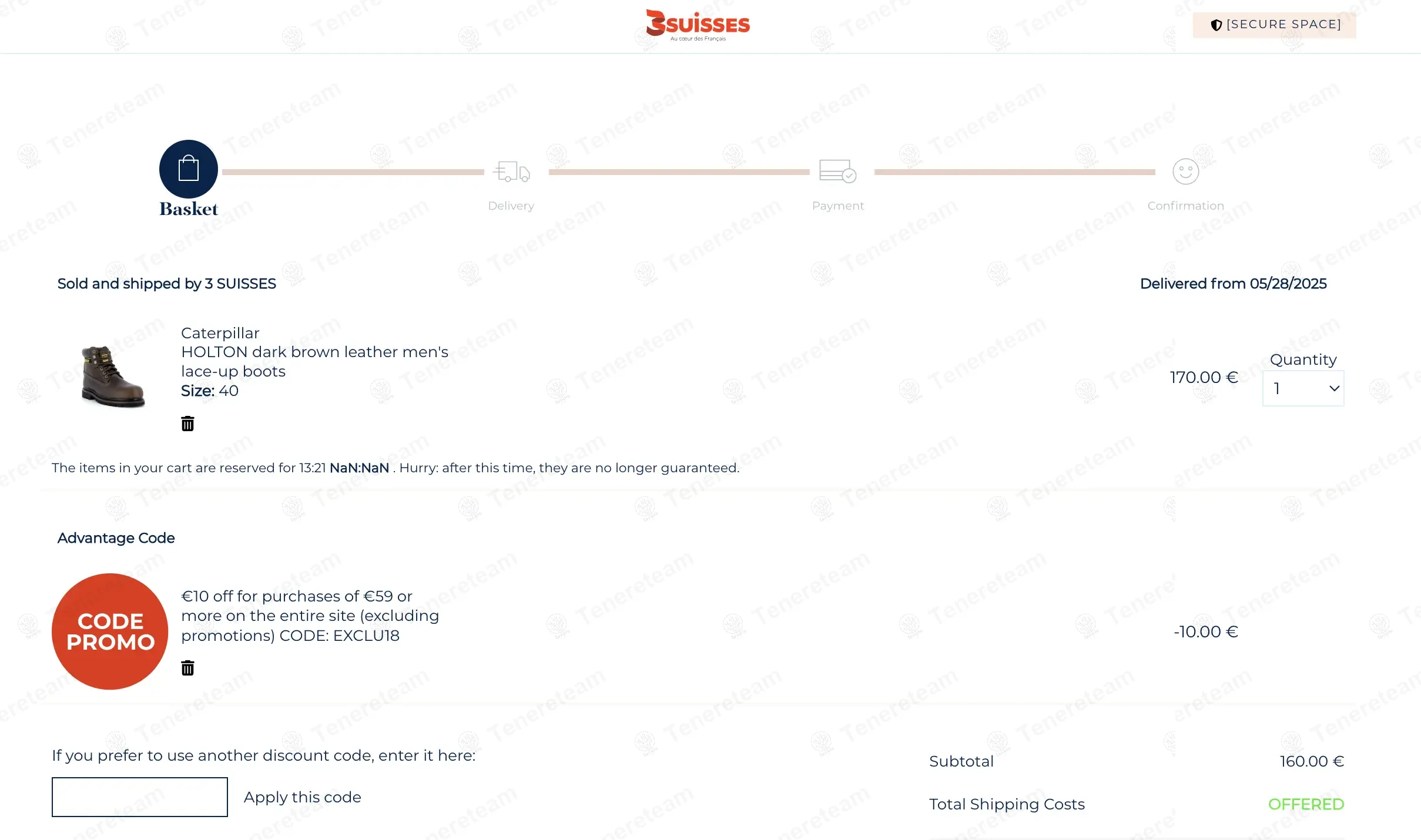 3 Suisses FR coupon code: โฌ10 off with EXCLU18. Tested and valid as 1 year ago.