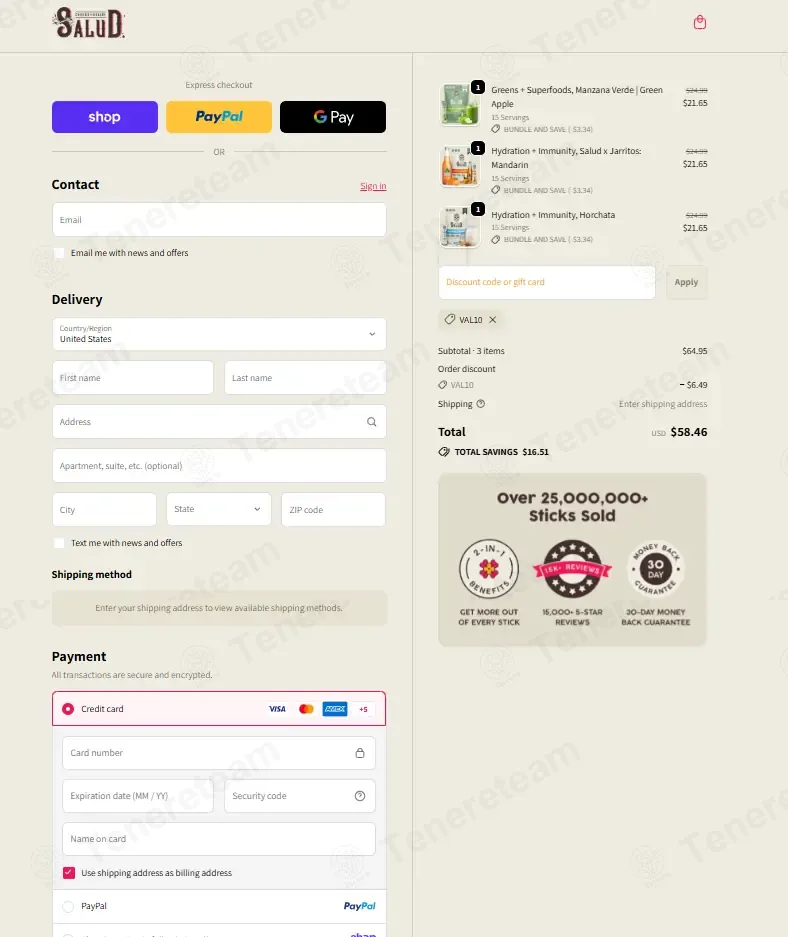 Taste Salud coupon code: 10% off with VAL10. Tested and valid as 6 months ago.