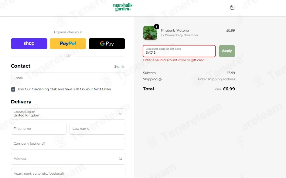 Marshalls Garden coupon code: 15% off with SVO15. Tested and valid as 1 week ago.