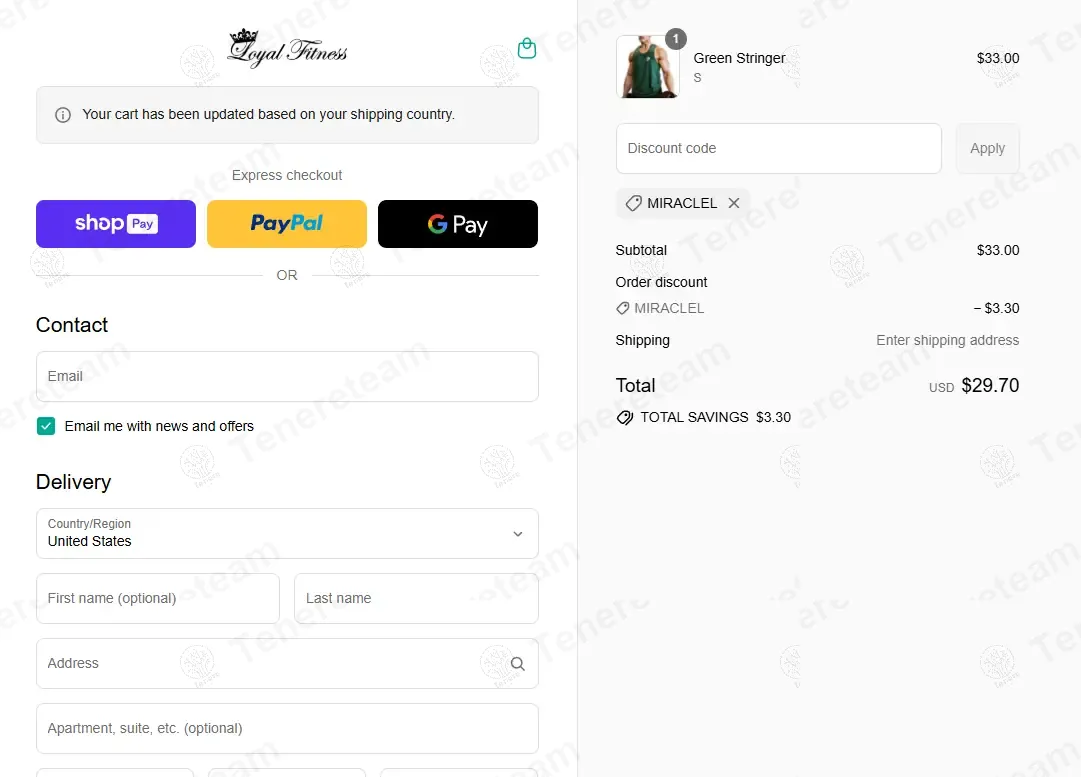 Loyal Fitness coupon code: 10% off with MIRACLEL. Tested and valid as 9 months ago.