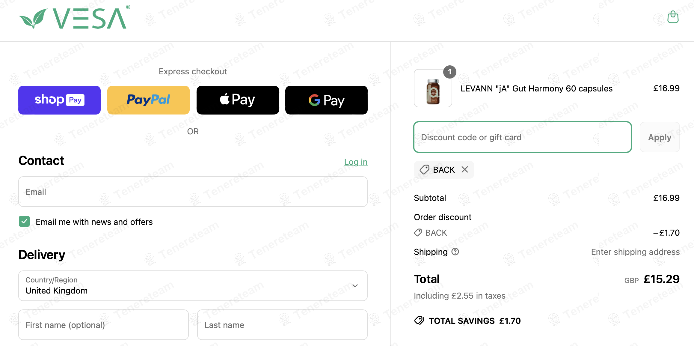 Vesa Beauty coupon code: 10% off with BACK. Tested and valid as 10 months ago.
