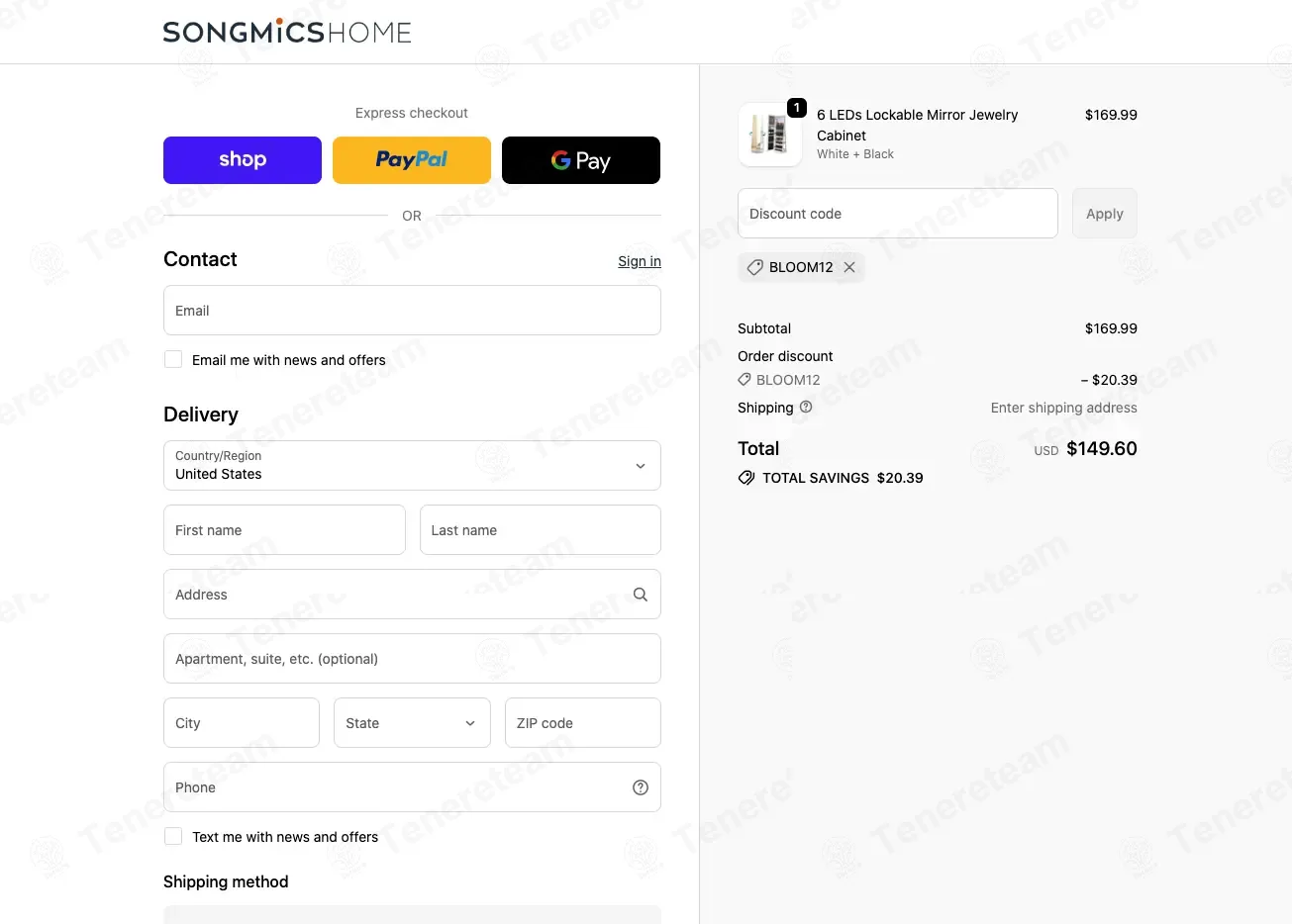 Songmics coupon code: 12% off with BLOOM12. Tested and valid as 1 month ago.
