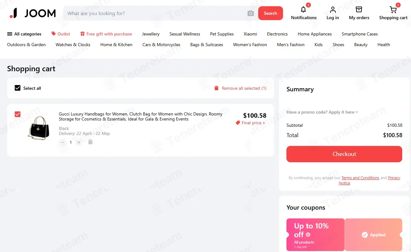 Joom coupon code: 10% off with SHOPPING10. Tested and valid as 2 months ago.