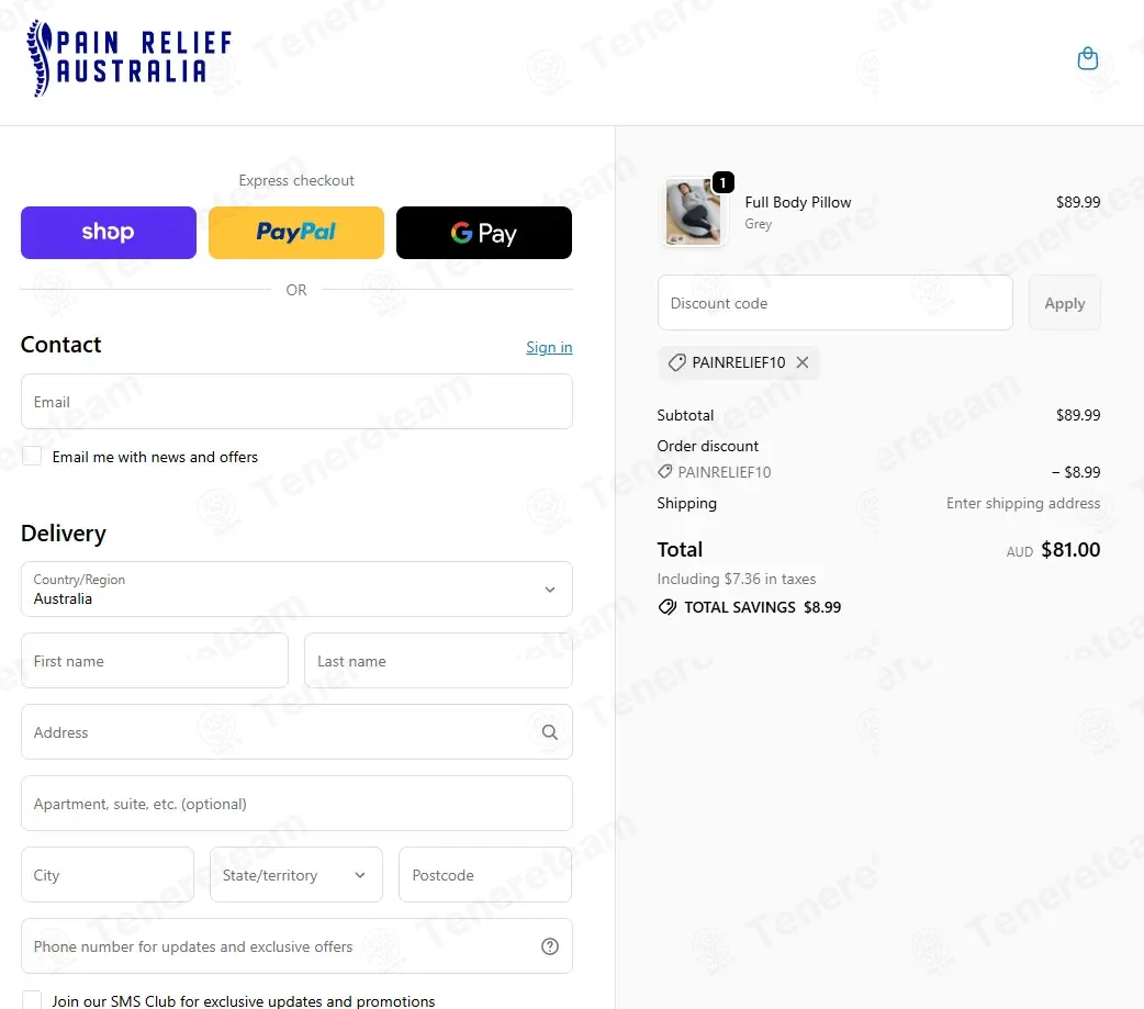 Pain Relief Australia coupon code: 10% off with PAINRELIEF10. Tested and valid as 6 months ago.