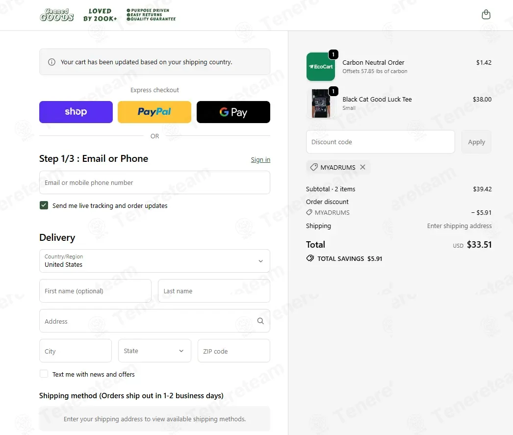 Canned Goods coupon code: 15% off with MYADRUMS. Tested and valid as 7 months ago.