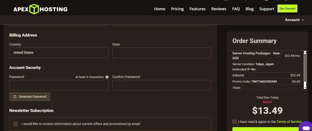 Apex Minecraft Hosting apply coupon code