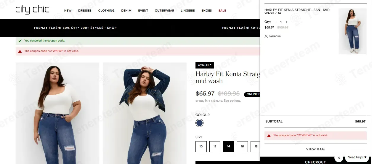 City Chic Australia coupon code: 20% off with CYWKF4F. Tested and valid as 2 months ago.