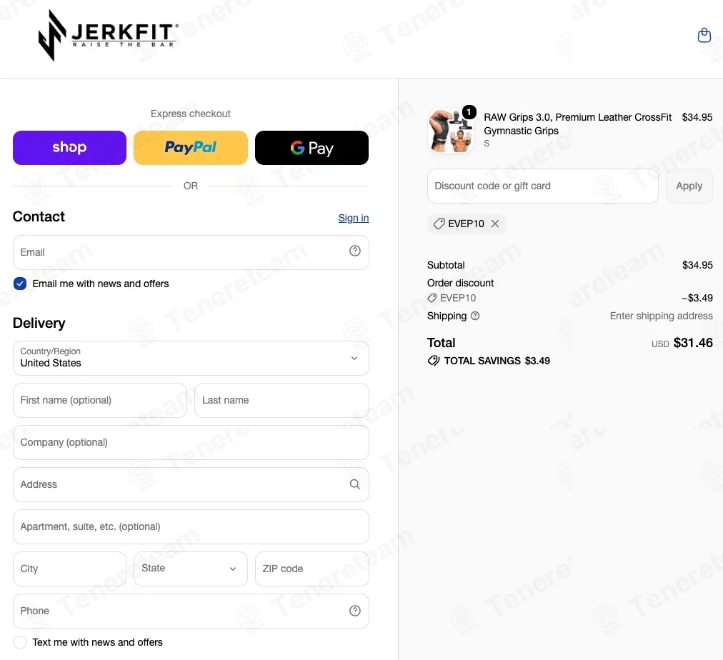 JerkFit coupon code: 10% off with EVEP10. Tested and valid as 6 days ago.