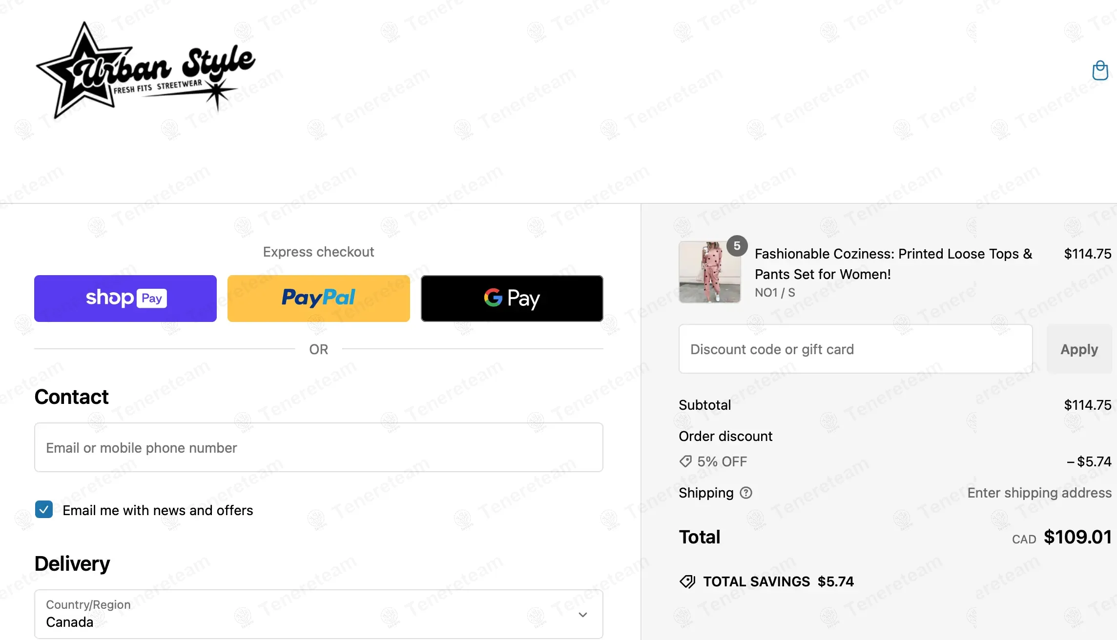Urban Style Clothe coupon code: 5% off with 5% OFF. Tested and valid as 1 year ago.