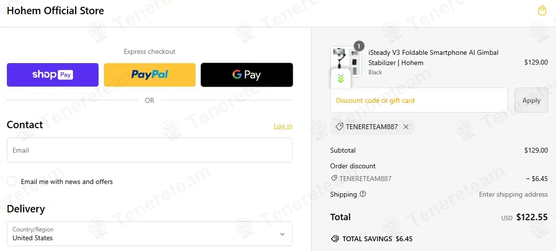 Hohem coupon code: 5% off with TENERETEAM887. Tested and valid as 3 months ago.