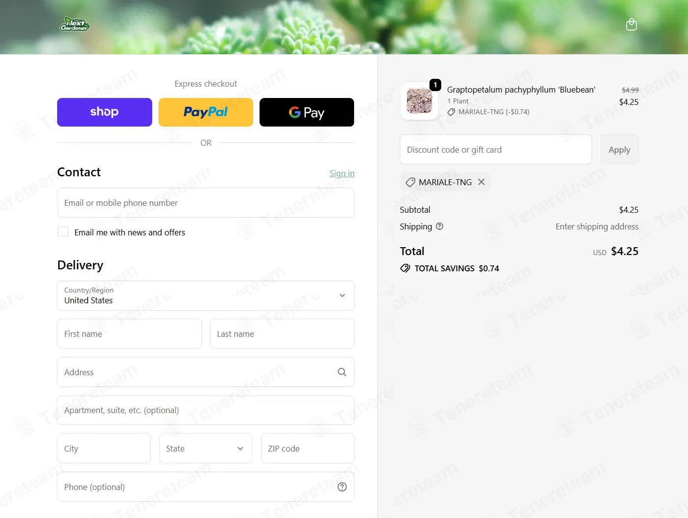 The Next Gardener coupon code: 15% off with MARIALE-TNG. Tested and valid as 2 months ago.