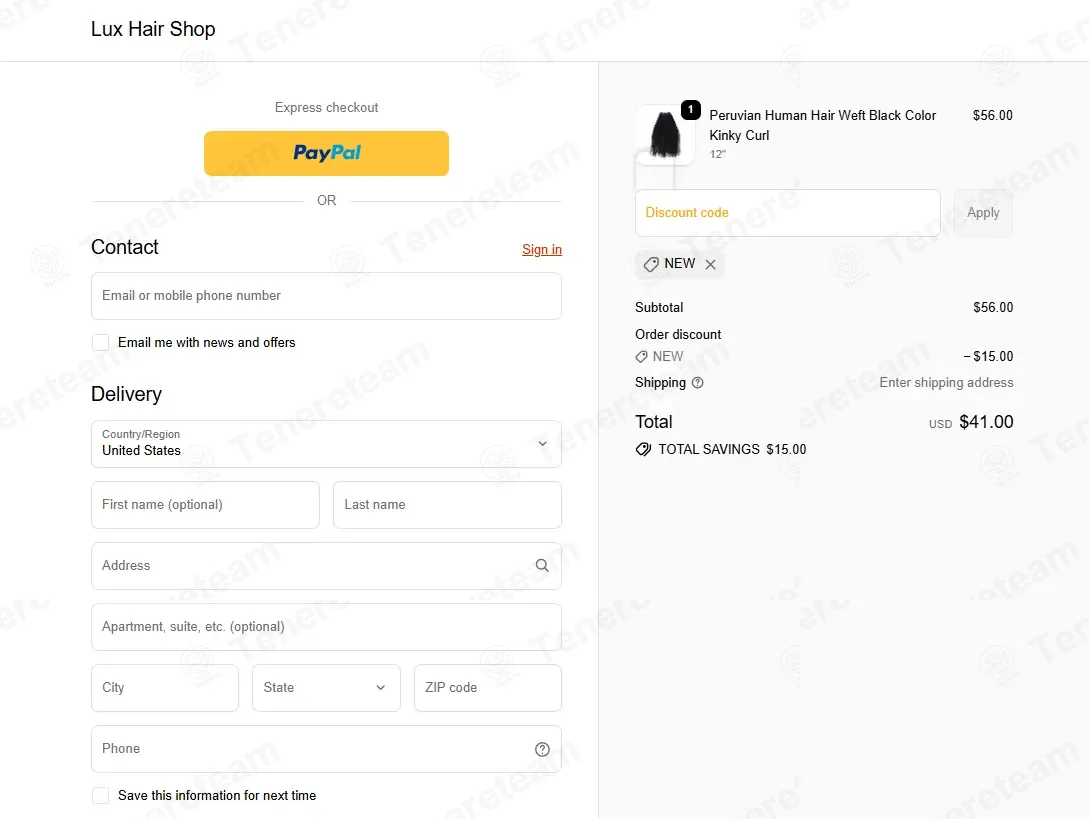 Lux Hair Shop coupon code: $15 off with NEW. Tested and valid as 9 months ago.