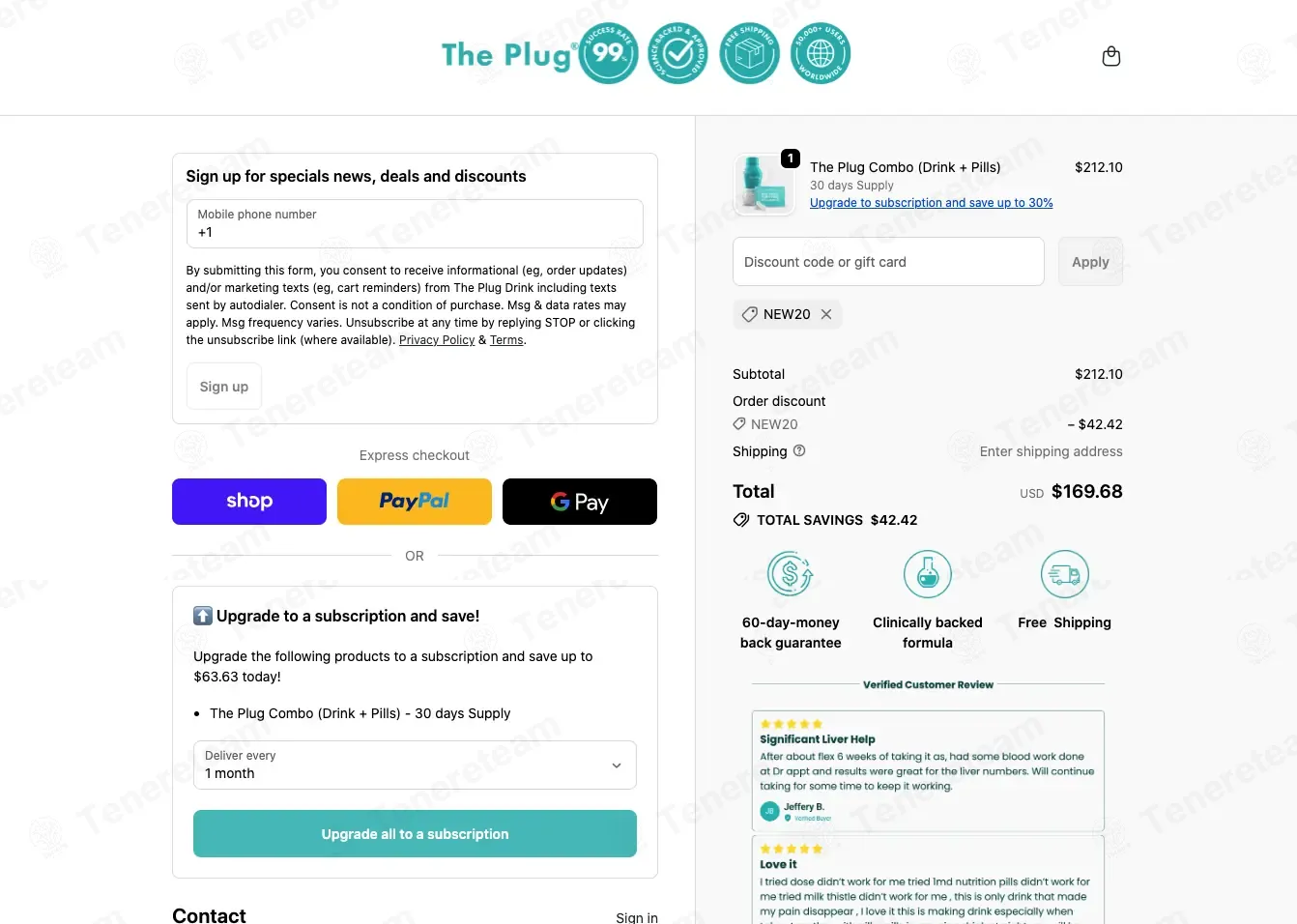 The Plug Drink coupon code: 20% off with NEW20. Tested and valid as 1 month ago.
