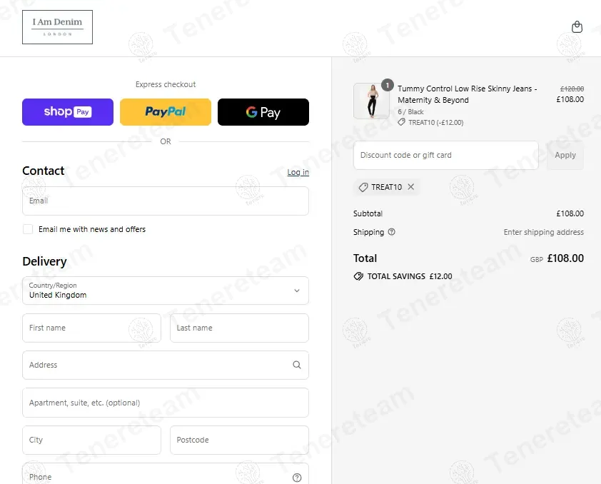I Am Denim coupon code: 10% off with TREAT10. Tested and valid as 11 months ago.