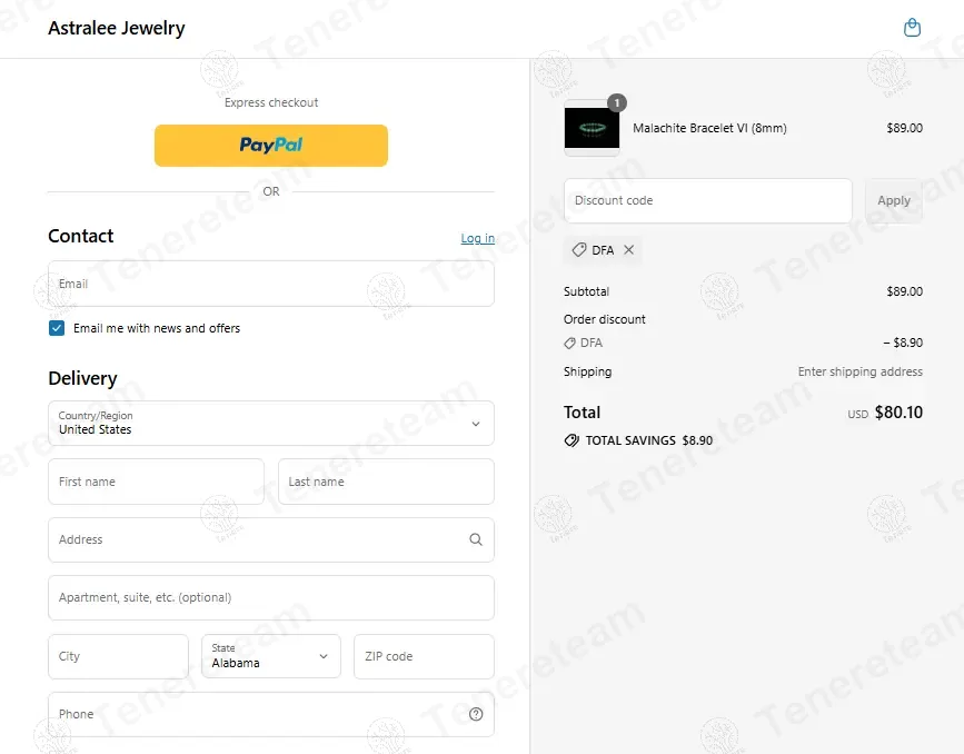 Astralee Jewelry coupon code: 10% off with DFA. Tested and valid as 11 months ago.