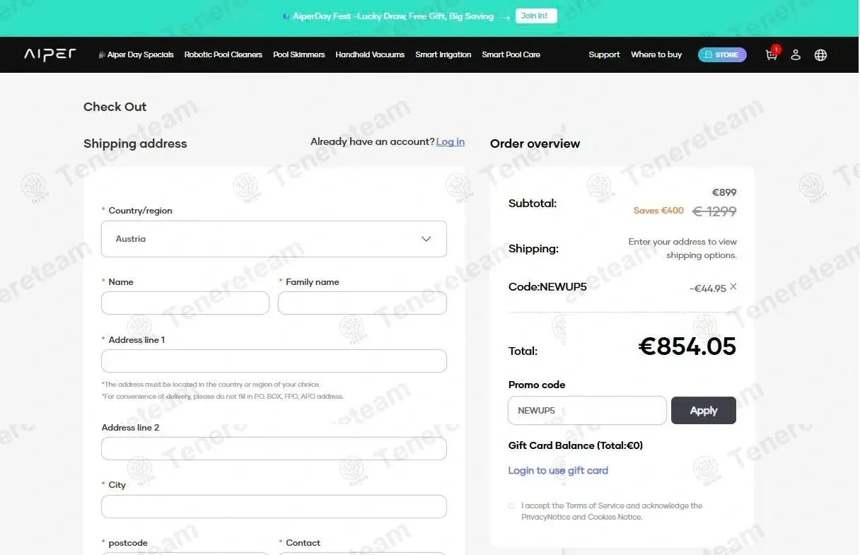 Aiper EU coupon code: 5% off with NEWPU5. Tested and valid as 6 months ago.