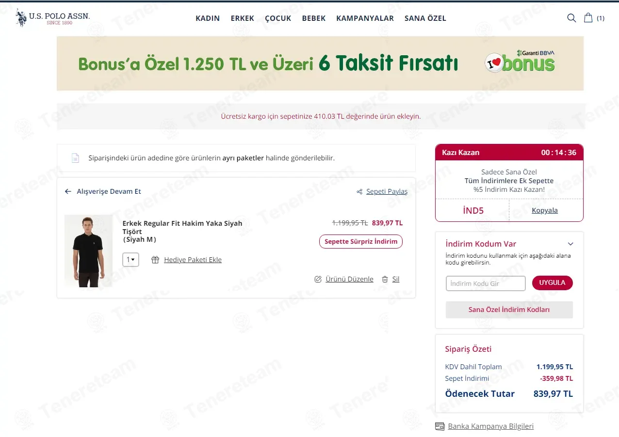 US Polo Assn TR coupon code: 5% off with IND5. Tested and valid as 1 month ago.
