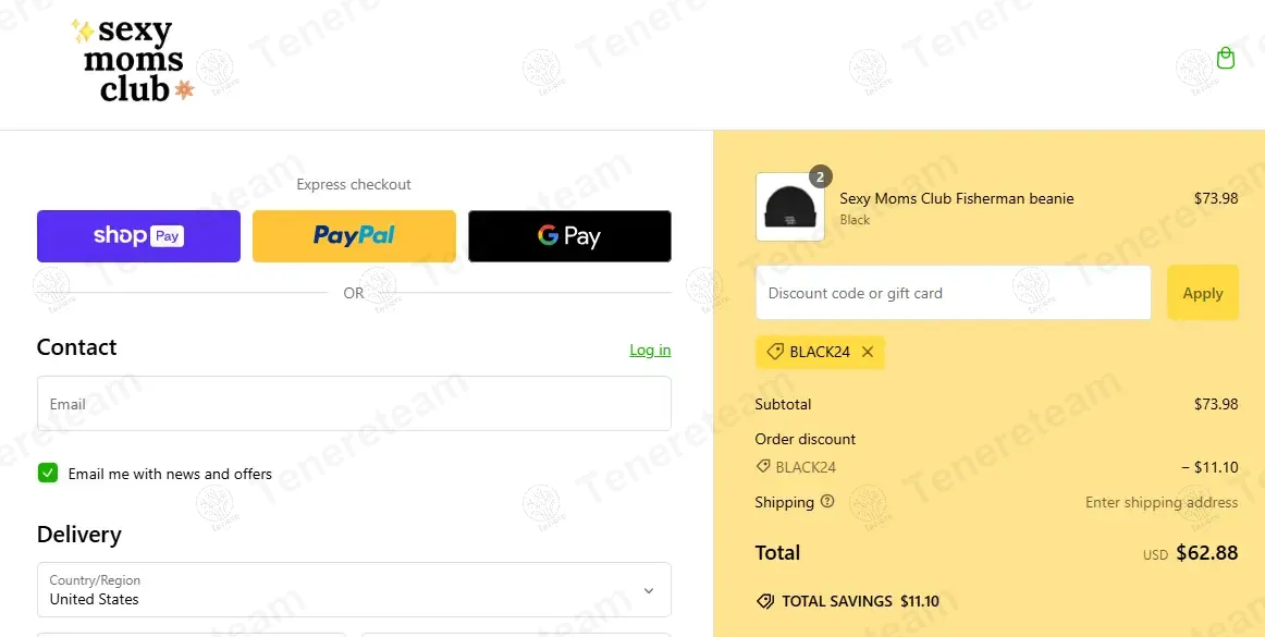 Sexy Moms Club coupon code: 15% off with BLACK24. Tested and valid as 1 year ago.