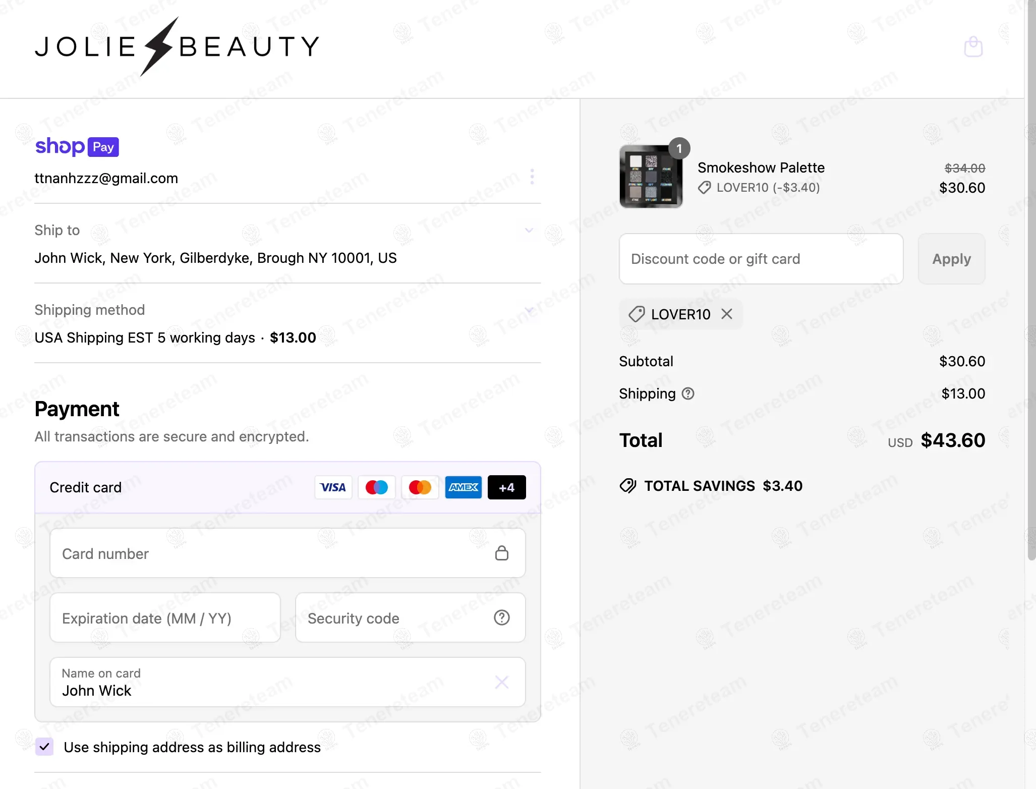 Jolie Beauty coupon code: 10% off with LOVER10. Tested and valid as 1 year ago.