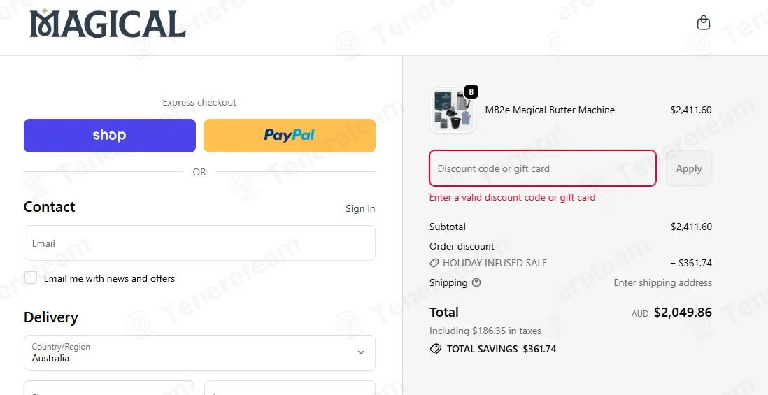 Magical Butter AU coupon code: 10% off with CRAZECO. Tested and valid as 3 months ago.