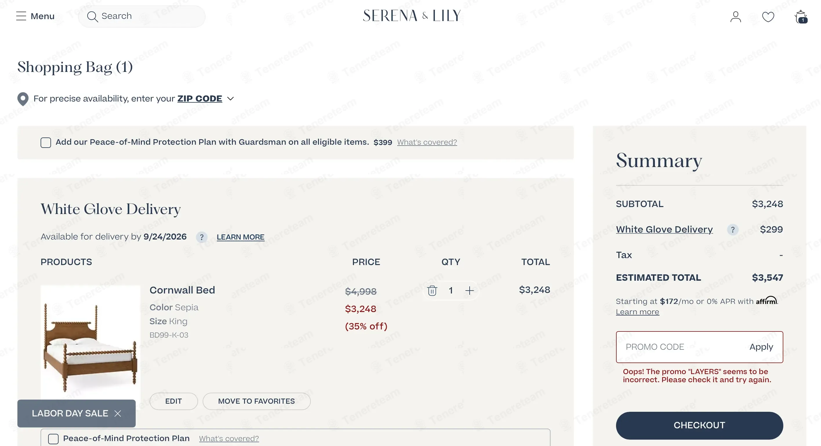Serena & Lily coupon code: 30% off with LAYERS. Tested and valid as 4 days ago.