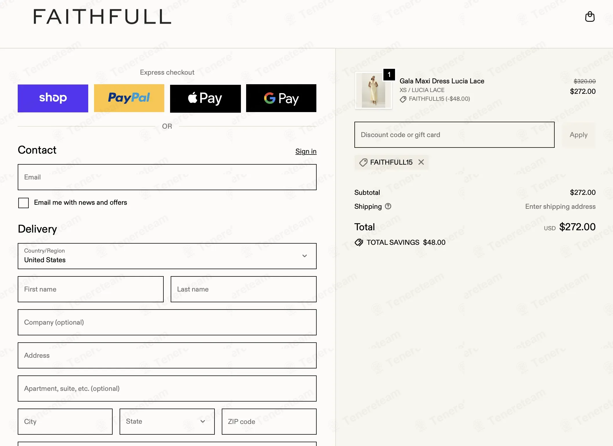 Faithfull The Brand coupon code: 15% off with FAITHFULL15. Tested and valid as 3 months ago.
