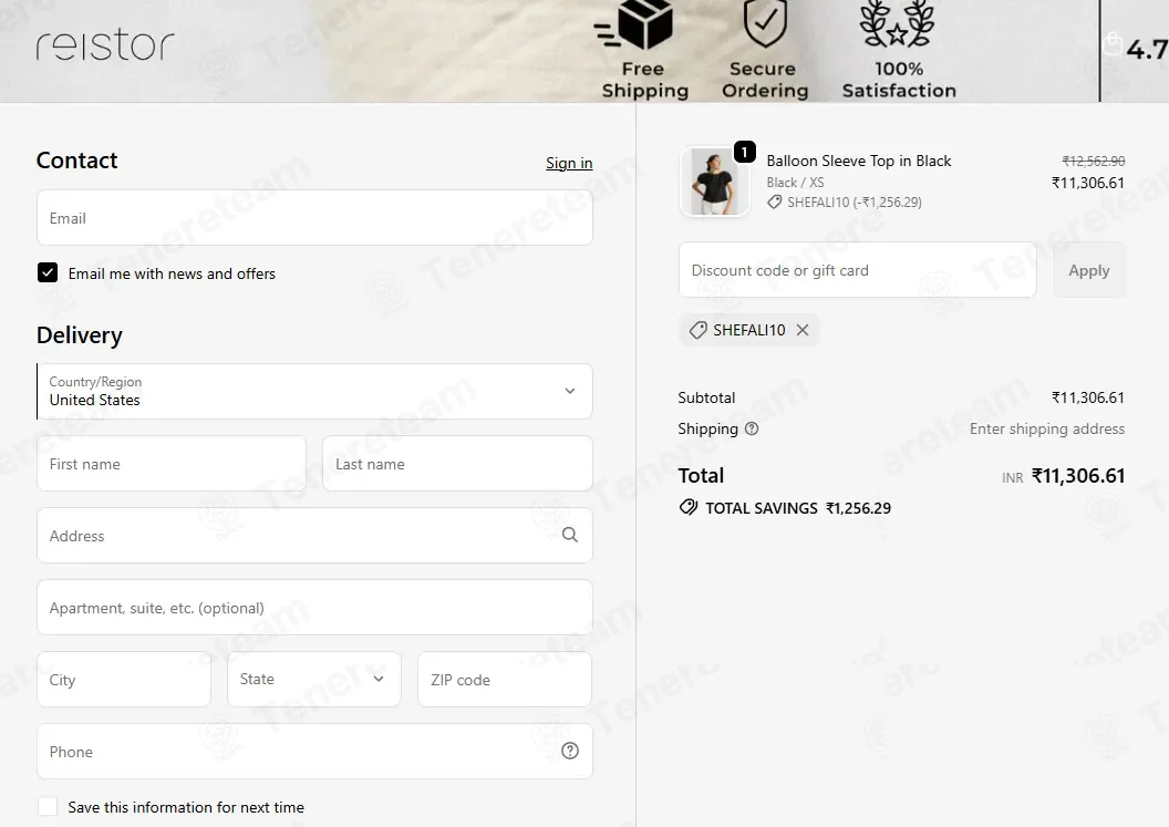 Reistor coupon code: 10% off with SHEFALI10. Tested and valid as 2 weeks ago.