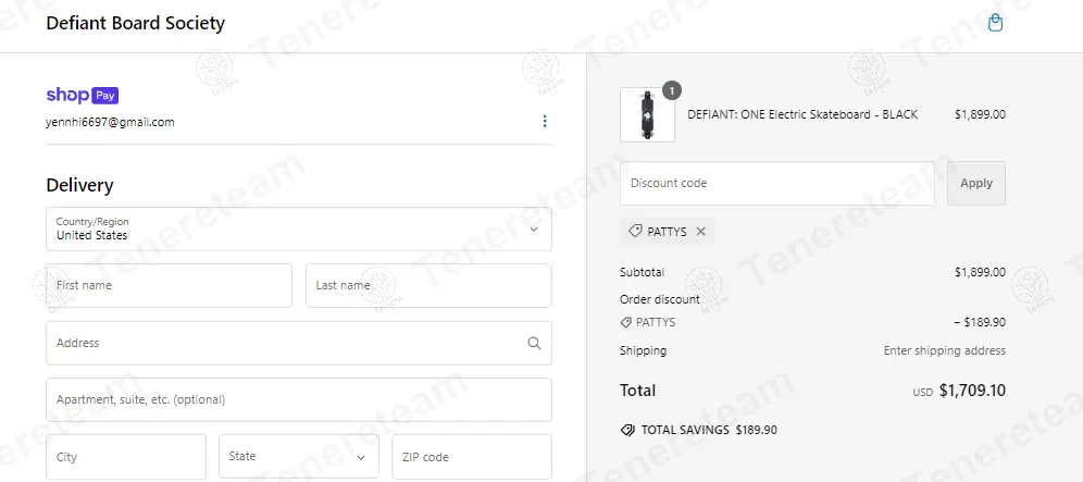 Defiant Board Society coupon code: 10% off with PATTYS. Tested and valid as 1 year ago.
