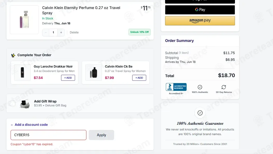 FragranceX coupon code: 15% off with CYBER15. Tested and valid as 2 months ago.