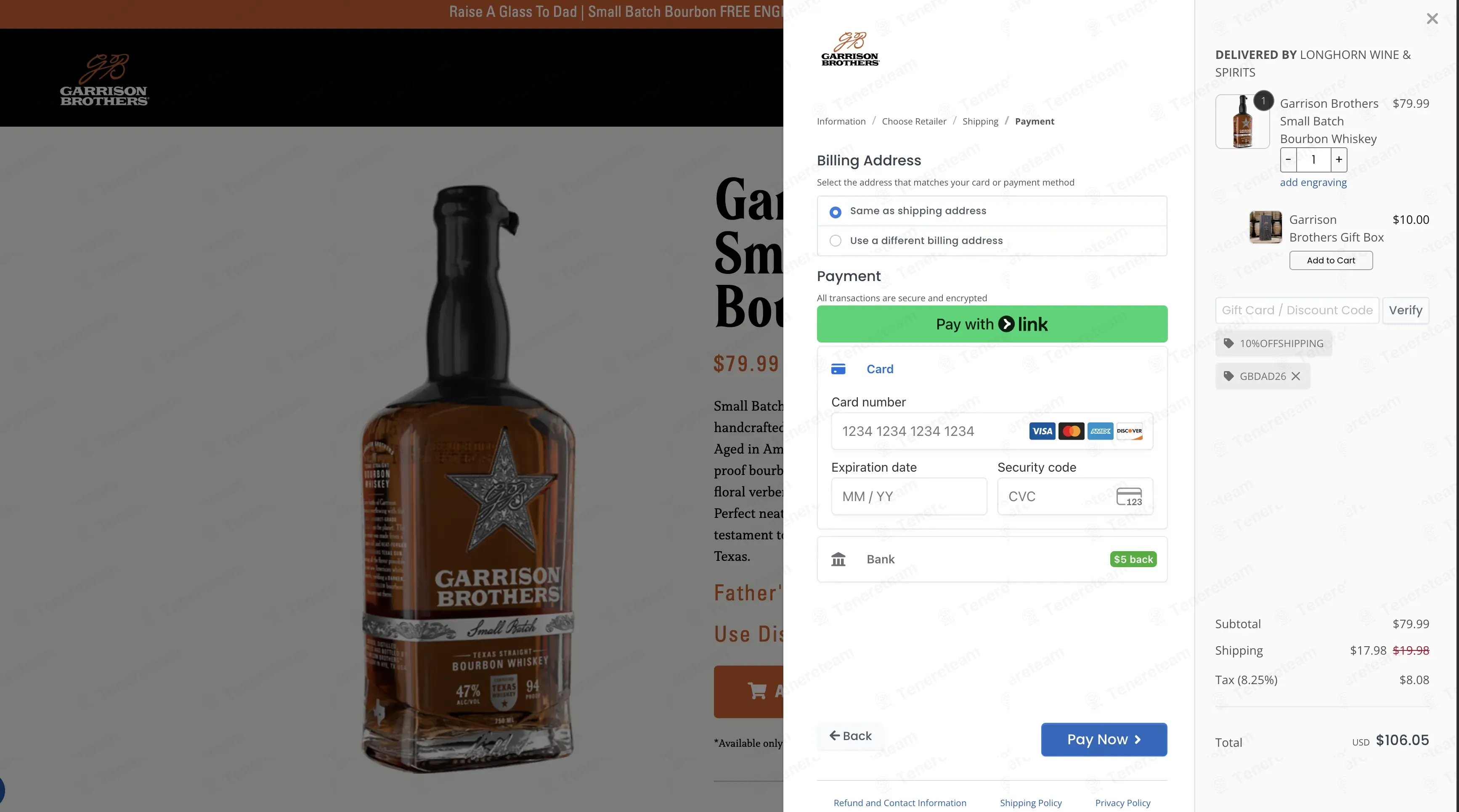 Garrison Brothers Distillery coupon code: Sale off with GBDAD26. Tested and valid as 1 month ago.