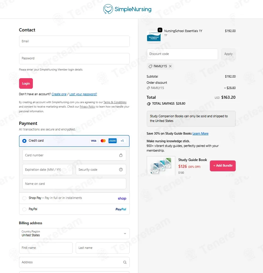 Simple Nursing coupon code: 15% off with FAMILY15. Tested and valid as 1 week ago.
