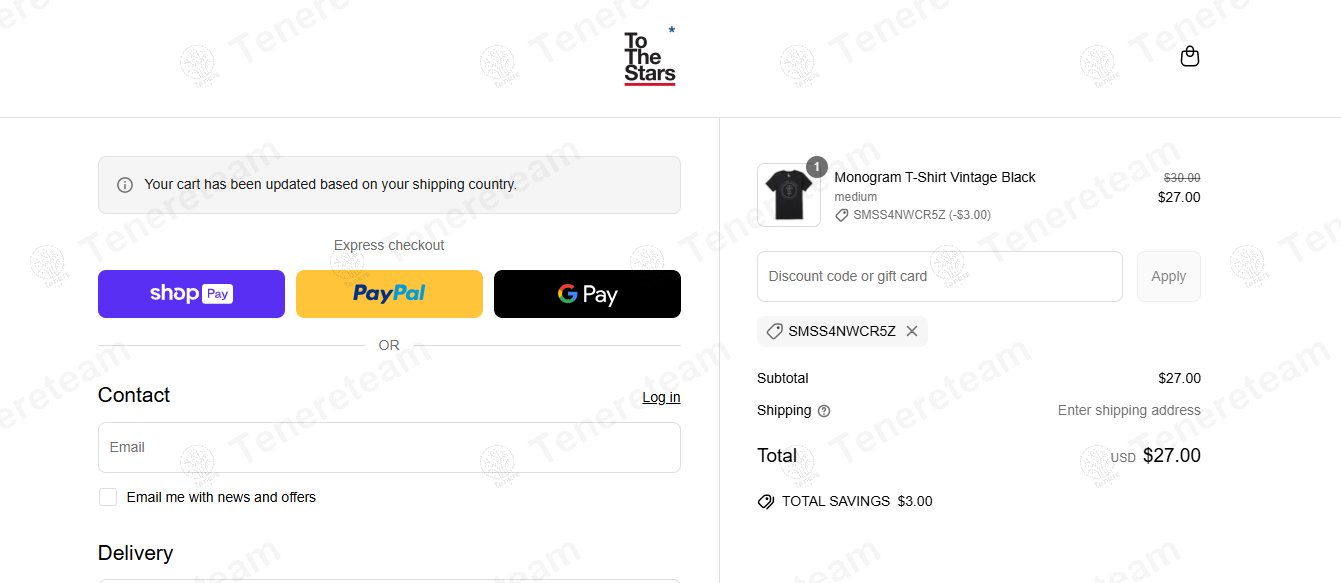 To The Stars apply coupon code
