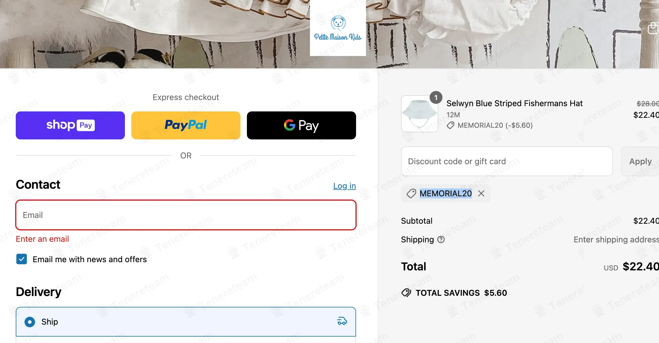 Petitemaisonkids coupon code: 20% off with MEMORIAL20. Tested and valid as 1 year ago.