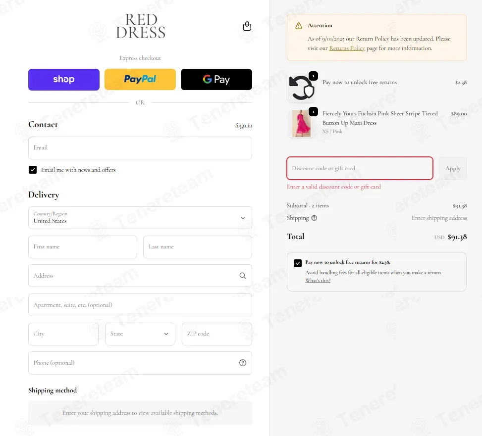 90% OFF Red Dress Boutique Coupon Codes - May 2026 Promo Codes