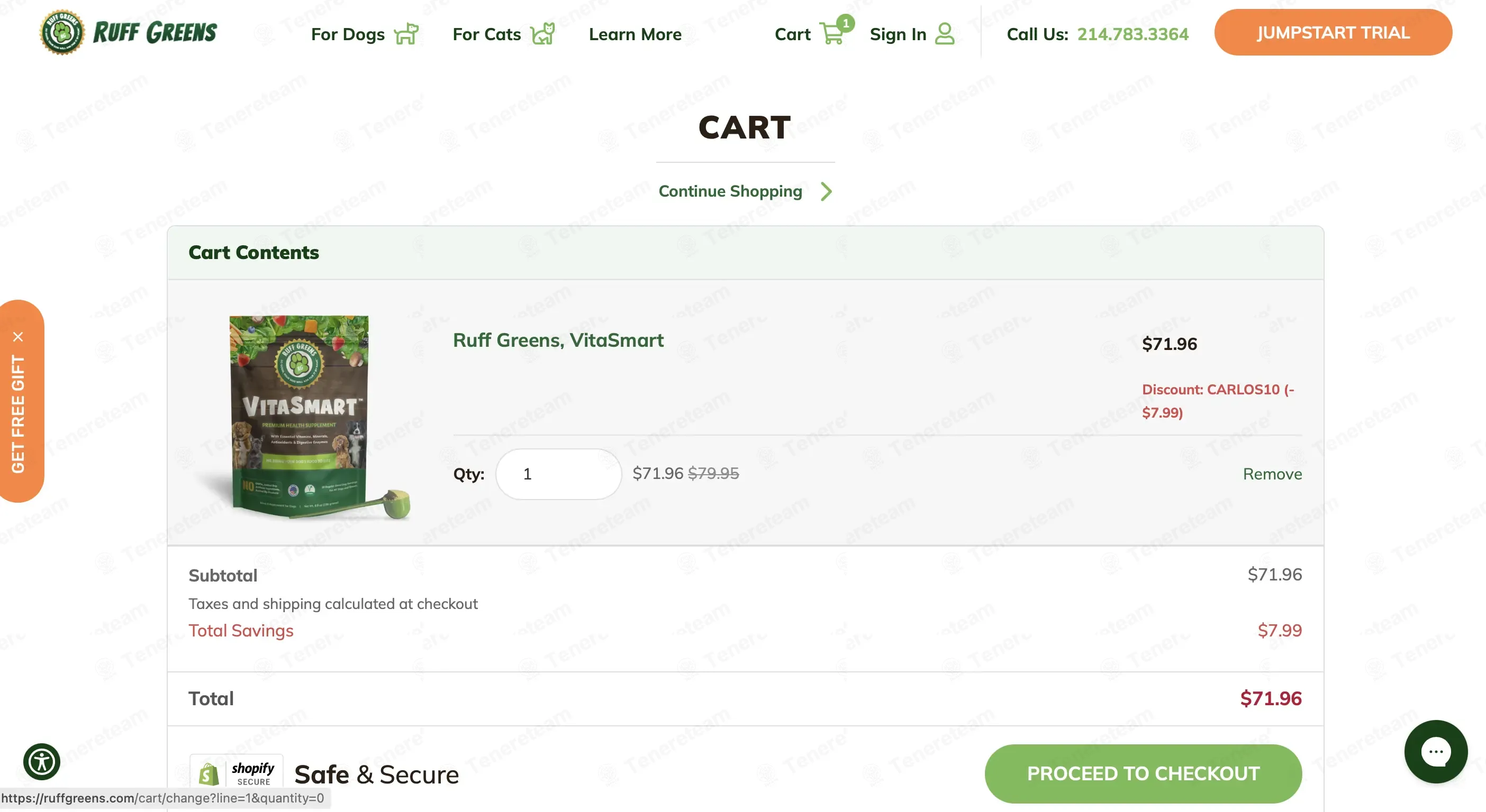 Ruff Greens coupon code: 10% off with CARLOS10. Tested and valid as 1 month ago.