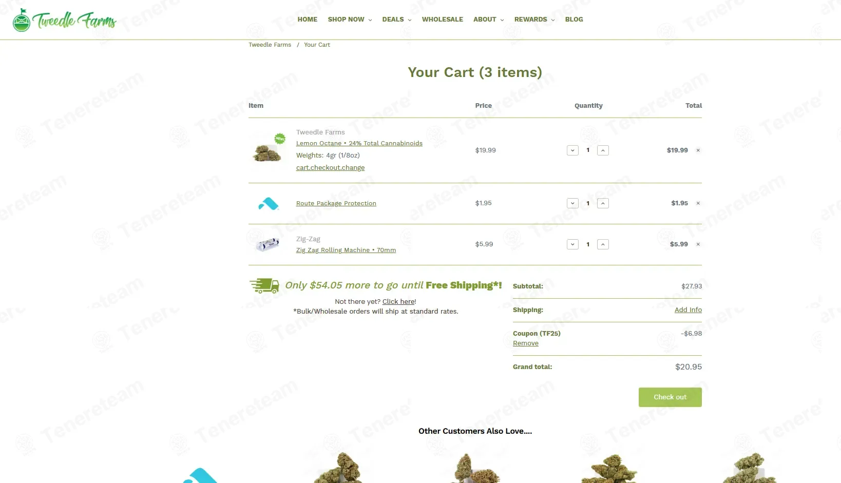 Tweedle Farms coupon code: 25% off with TF25. Tested and valid as 7 months ago.