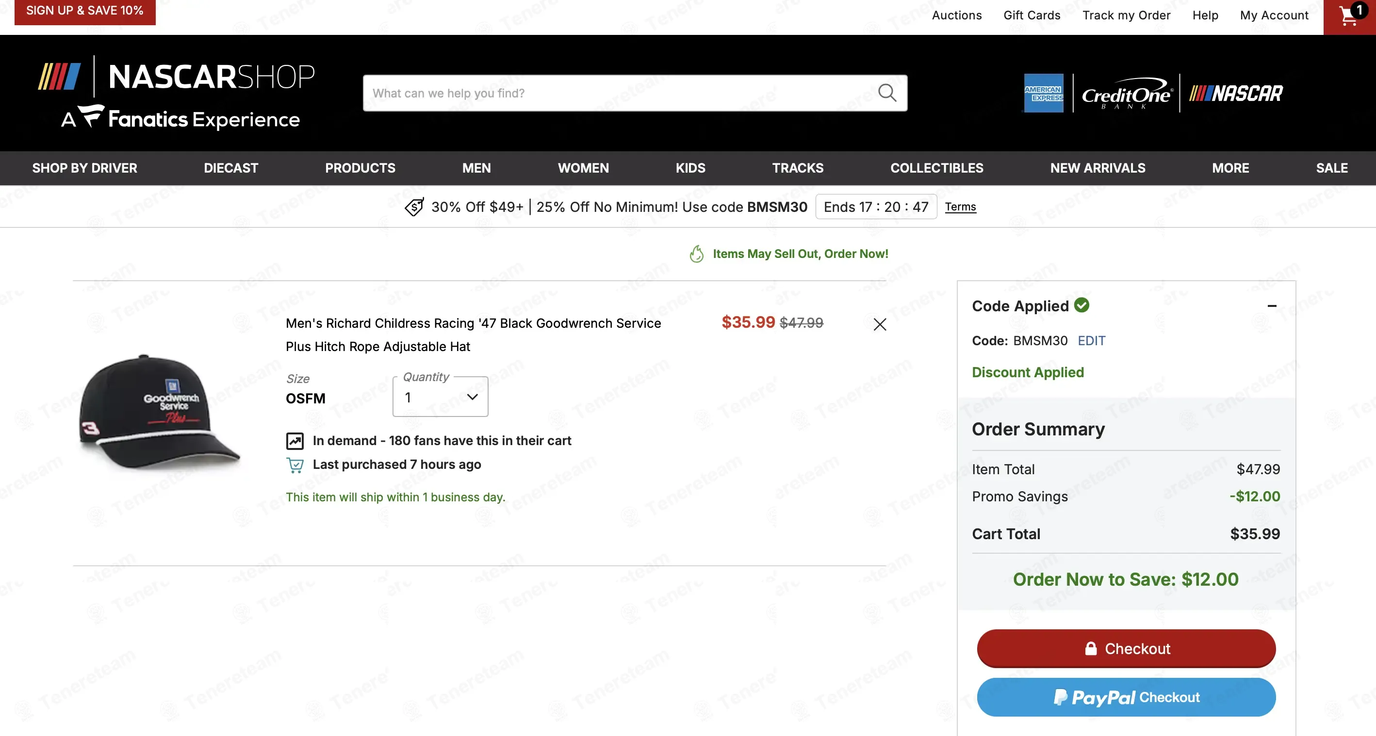 Store.nascar.com apply coupon code