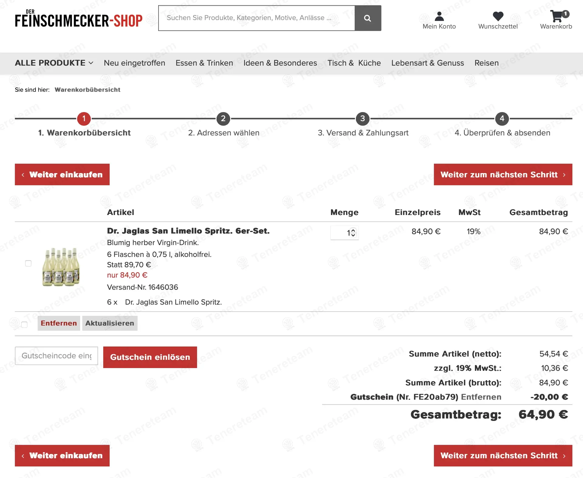 Der Feinschmecker Shop coupon code: €20 off with FE20ab79. Tested and valid as 1 year ago.