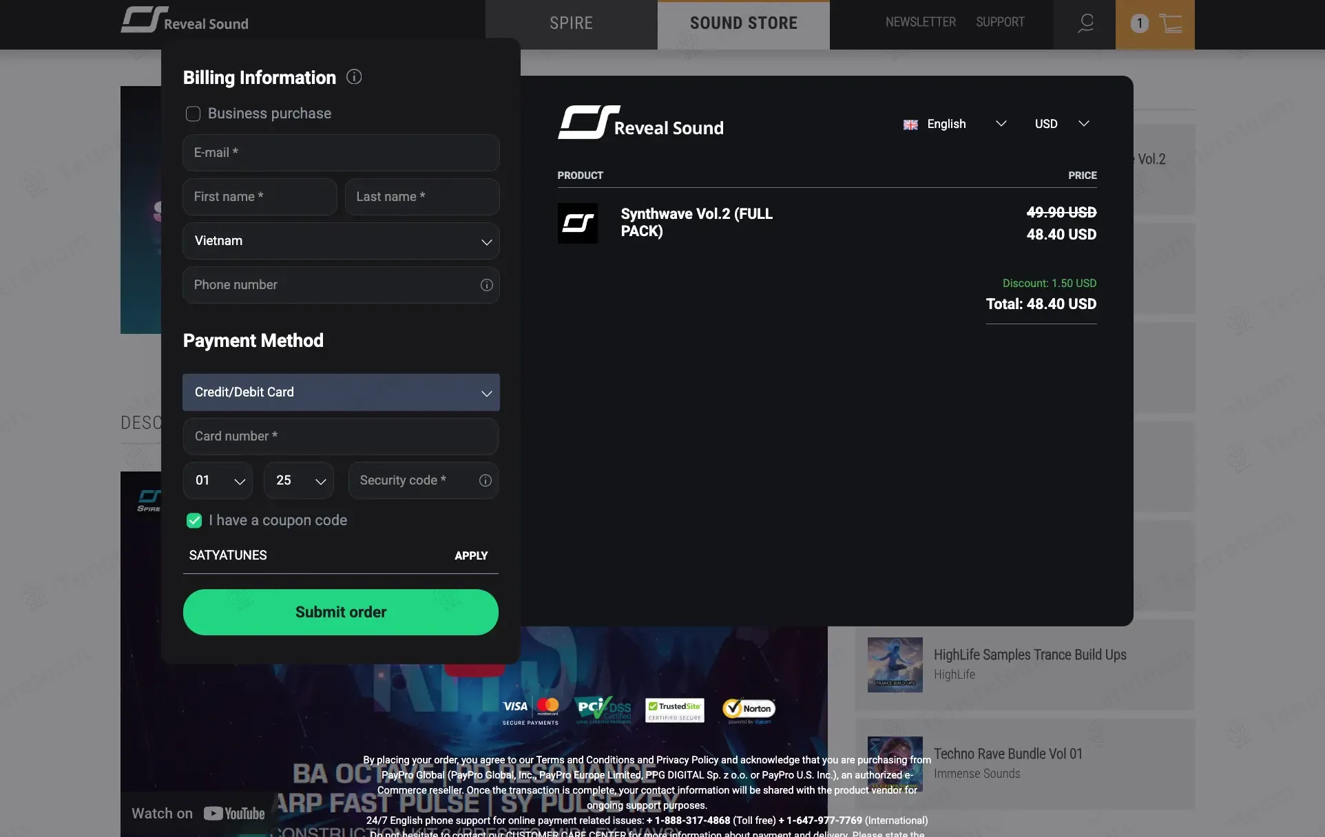 Reveal Sound coupon code verified as working at checkout