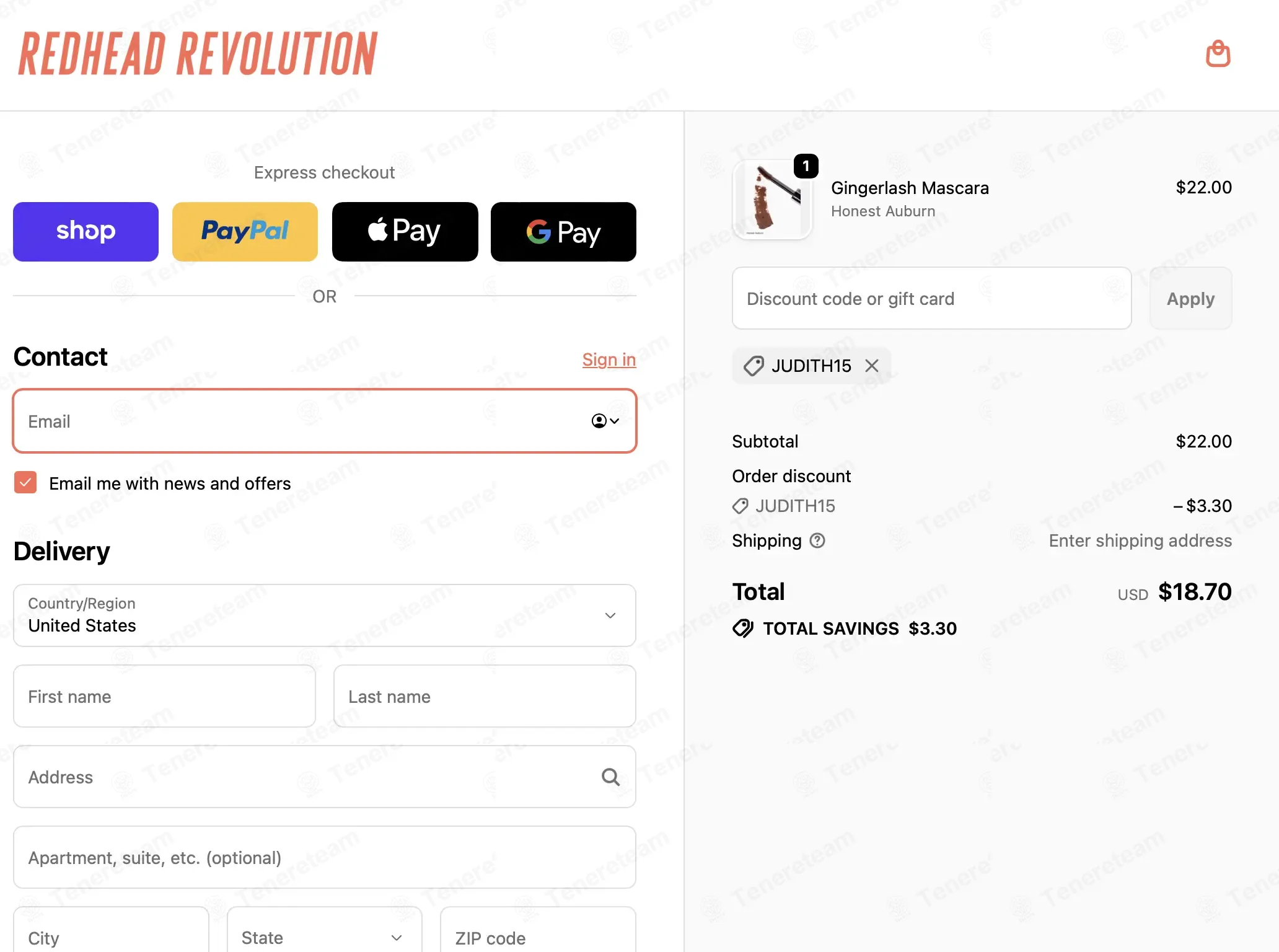 Redhead Revolution US coupon code: 15% off with JUDITH15. Tested and valid as 1 week ago.
