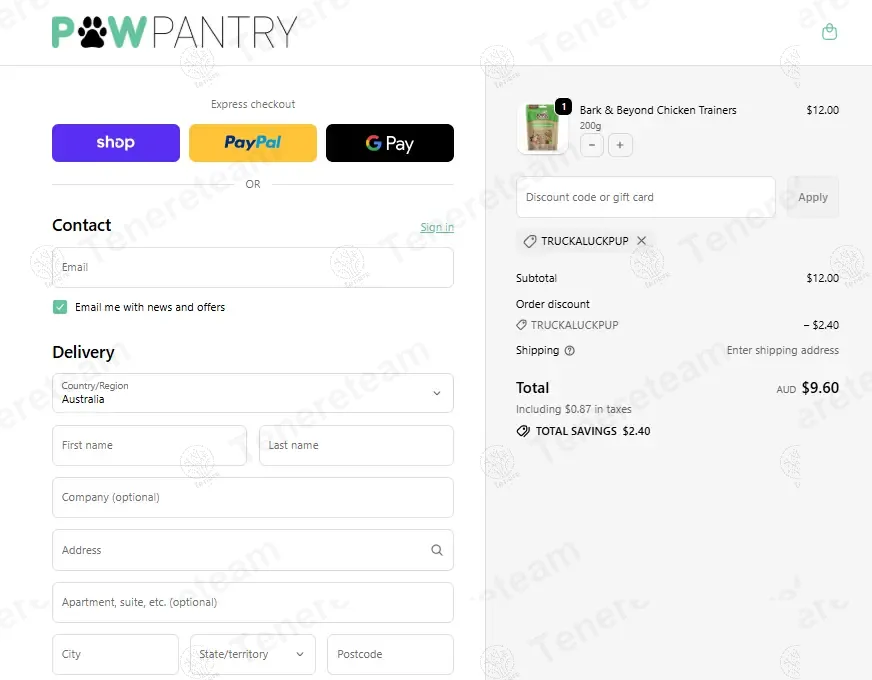Paw Pantry coupon code: 20% off with TRUCKALUCKPUP. Tested and valid as 8 months ago.
